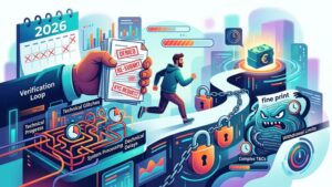 Иллюстрация к статье о задержках выплат в букмекерских конторах в современном редакционном стиле